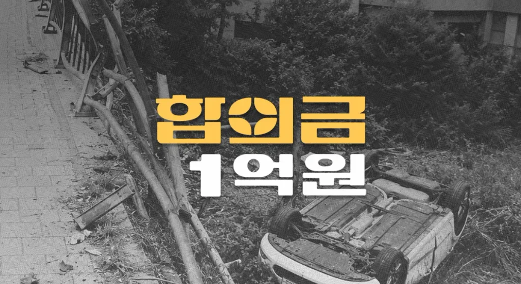 보도침범 사고로 대퇴골골절 등 전치12주, 합의금 1억5천만원