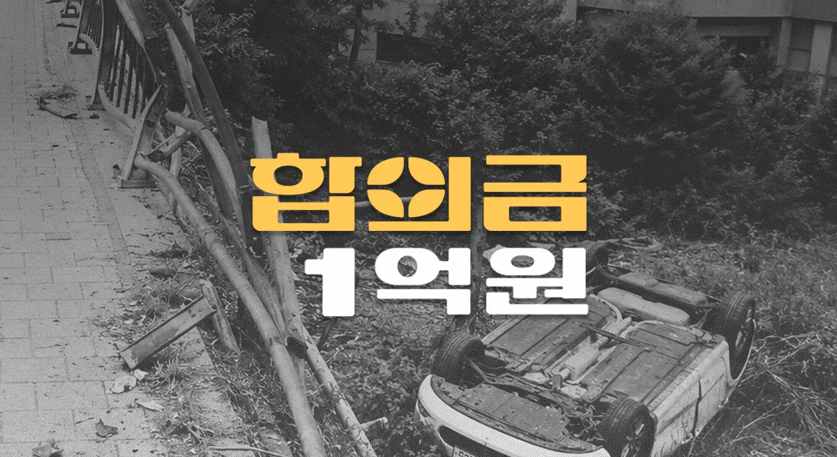 보도침범 사고로 대퇴골골절 등 전치12주, 합의금 1억5천만원