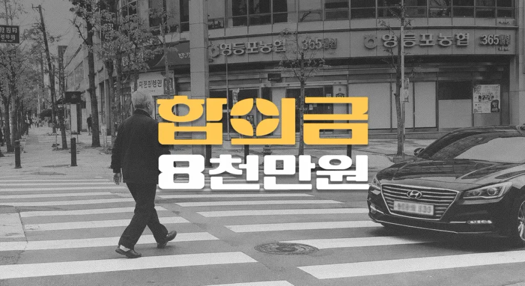횡단보도 신호위반 사고로 골반 골절(S32880), 전치12주 합의금 8천만원