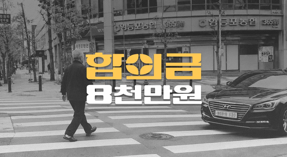 횡단보도 신호위반 사고로 골반 골절(S32880), 전치12주 합의금 8천만원