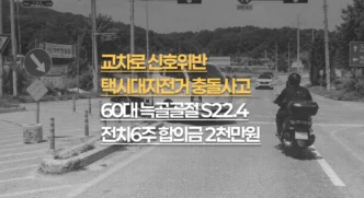 역주행 화물차 중앙분리대 충돌사고, 80대 오토바이 운전자 사망, 합의금 5천만원