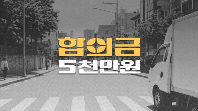 화물차 횡단보도//보행자 사고,//요추 골절(S320)//전치16주,//합의금 5천만원