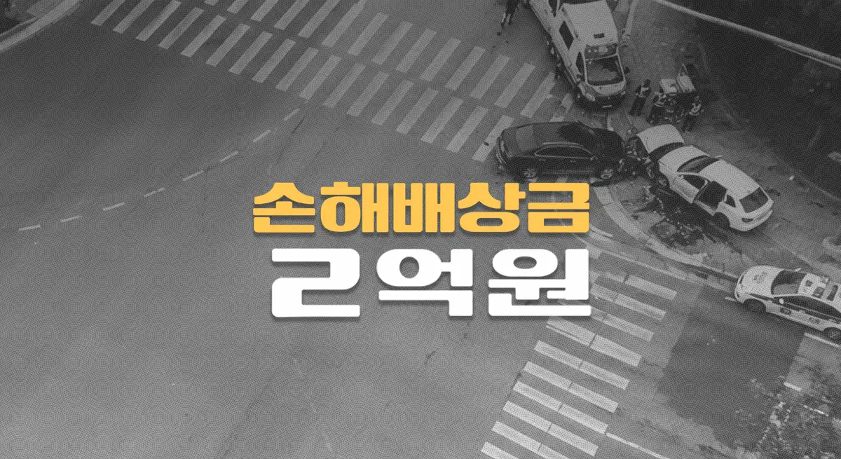 교차로 신호위반 좌회전 사고, 대퇴골경부골절(S72.0) 상해급수 1급, 손해배상금 2억원