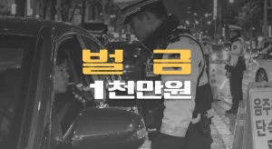같은 날 두 차례//음주운전 적발,//벌금 1천만원
