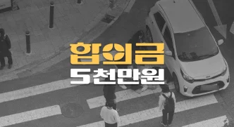 전방주시태만//횡단보도 사고,//치골골절(S32.5)//전치14주//합의금 5천만원